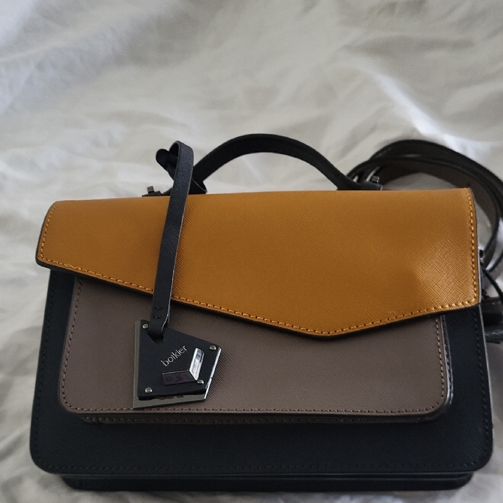 Botkier Women's Tan, Gray, and Black Crossbody Bag New With Tags.